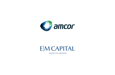 Logo's of Amcor sold its Dax facility to EiM Capital