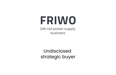 Logo's of FRIWO divested its DIN rail power supply business